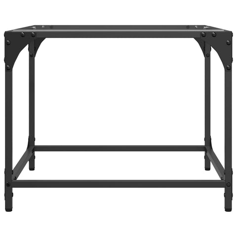 vidaXL Coffee Tables with Transparent Glass Top 2 pcs 50x50x40 cm Steel