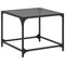 vidaXL Coffee Table with Black Glass Top 50x50x40 cm Steel