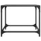 vidaXL Coffee Table with Black Glass Top 50x50x40 cm Steel