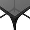 vidaXL Coffee Table with Black Glass Top 50x50x40 cm Steel
