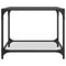 vidaXL Coffee Table with Transparent Glass Top 50x50x40 cm Steel