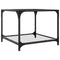 vidaXL Coffee Table with Transparent Glass Top 50x50x40 cm Steel