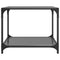 vidaXL Coffee Table with Black Glass Top 50x50x40 cm Steel
