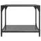 vidaXL Coffee Table with Black Glass Top 50x50x40 cm Steel