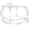 vidaXL Coffee Table with Black Glass Top 50x50x40 cm Steel