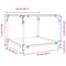 vidaXL Coffee Tables with Black Glass Top 2 pcs 50x50x40 cm Steel