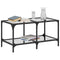 vidaXL Coffee Table with Transparent Glass Top 78.5x40x40 cm Steel