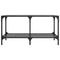 vidaXL Coffee Table with Black Glass Top 78.5x40x40 cm Steel