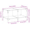 vidaXL Coffee Table with Black Glass Top 78.5x40x40 cm Steel