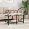 vidaXL Coffee Table with Black Glass Top 78.5x40x40 cm Steel