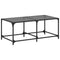 vidaXL Coffee Table with Black Glass Top 98.5x50x40 cm Steel