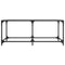 vidaXL Coffee Table with Black Glass Top 98.5x50x40 cm Steel