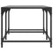 vidaXL Coffee Table with Black Glass Top 98.5x50x40 cm Steel