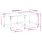 vidaXL Coffee Table with Black Glass Top 98.5x50x40 cm Steel