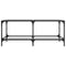 vidaXL Coffee Table with Transparent Glass Top 98.5x50x40 cm Steel