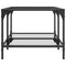 vidaXL Coffee Table with Transparent Glass Top 98.5x50x40 cm Steel