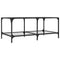 vidaXL Coffee Table with Transparent Glass Top 98.5x50x40 cm Steel