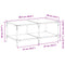 vidaXL Coffee Table with Transparent Glass Top 98.5x50x40 cm Steel