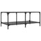 vidaXL Coffee Table with Black Glass Top 98.5x50x40 cm Steel