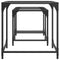 vidaXL Nesting Coffee Tables 2 pcs with Transparent Glass Top Steel