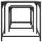 vidaXL Nesting Coffee Tables 2 pcs with Black Glass Top Steel