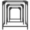 vidaXL Nesting Coffee Tables 3 pcs with Transparent Glass Top Steel