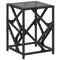 vidaXL Coffee Table with Black Glass Top 30x30x41 cm Steel