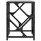 vidaXL Coffee Table with Black Glass Top 30x30x41 cm Steel