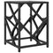 vidaXL Coffee Table with Black Glass Top 30x30x41 cm Steel