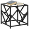 vidaXL Coffee Table with Transparent Glass Top 40x40x41 cm Steel