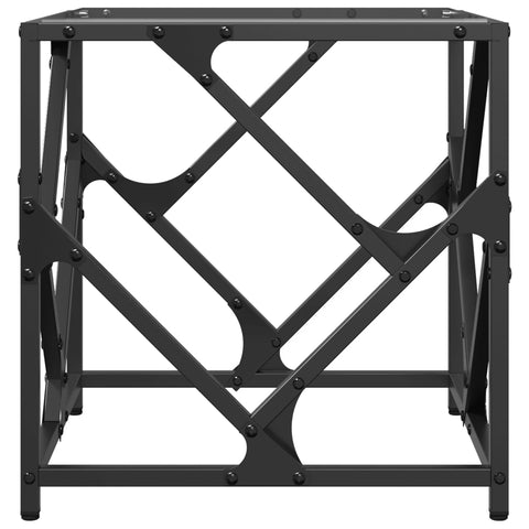 vidaXL Coffee Table with Transparent Glass Top 40x40x41 cm Steel