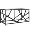 vidaXL Coffee Table with Transparent Glass Top 78.5x40x41 cm Steel