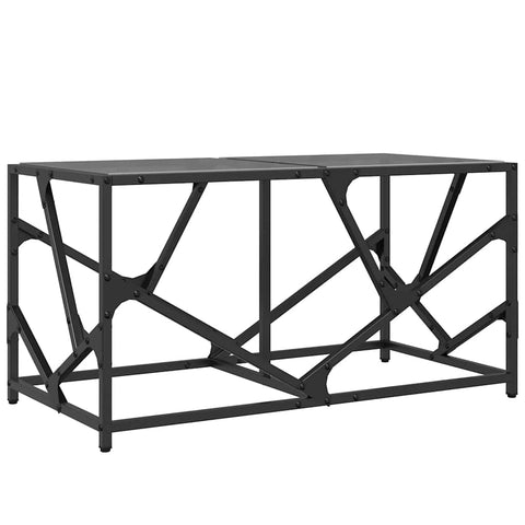vidaXL Coffee Table with Black Glass Top 78.5x40x41 cm Steel