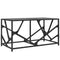 vidaXL Coffee Table with Black Glass Top 78.5x40x41 cm Steel