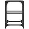vidaXL Coffee Tables with Transparent Glass Top 2 pcs 30x30x45 cm Steel