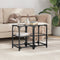 vidaXL Coffee Tables with Transparent Glass Top 2 pcs 30x30x45 cm Steel