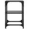 vidaXL Coffee Tables with Black Glass Top 2 pcs 30x30x45 cm Steel