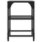 vidaXL Coffee Tables with Black Glass Top 2 pcs 30x30x45 cm Steel