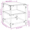 vidaXL Coffee Table with Transparent Glass Top 40x40x45 cm Steel