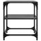 vidaXL Coffee Tables with Black Glass Top 2 pcs 40x40x45 cm Steel
