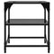 vidaXL Coffee Tables with Black Glass Top 2 pcs 40x40x45 cm Steel