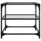 vidaXL Coffee Table with Transparent Glass Top 50x50x45 cm Steel