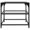 vidaXL Coffee Table with Transparent Glass Top 50x50x45 cm Steel