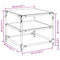 vidaXL Coffee Table with Transparent Glass Top 50x50x45 cm Steel
