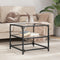 vidaXL Coffee Table with Transparent Glass Top 50x50x45 cm Steel
