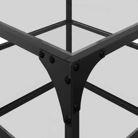 vidaXL Coffee Tables with Transparent Glass Top 2 pcs 50x50x45 cm Steel
