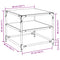 vidaXL Coffee Tables with Transparent Glass Top 2 pcs 50x50x45 cm Steel