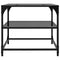 vidaXL Coffee Tables with Black Glass Top 2 pcs 50x50x45 cm Steel