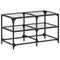 vidaXL Coffee Table with Transparent Glass Top 78.5x40x45 cm Steel