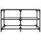 vidaXL Coffee Table with Transparent Glass Top 78.5x40x45 cm Steel